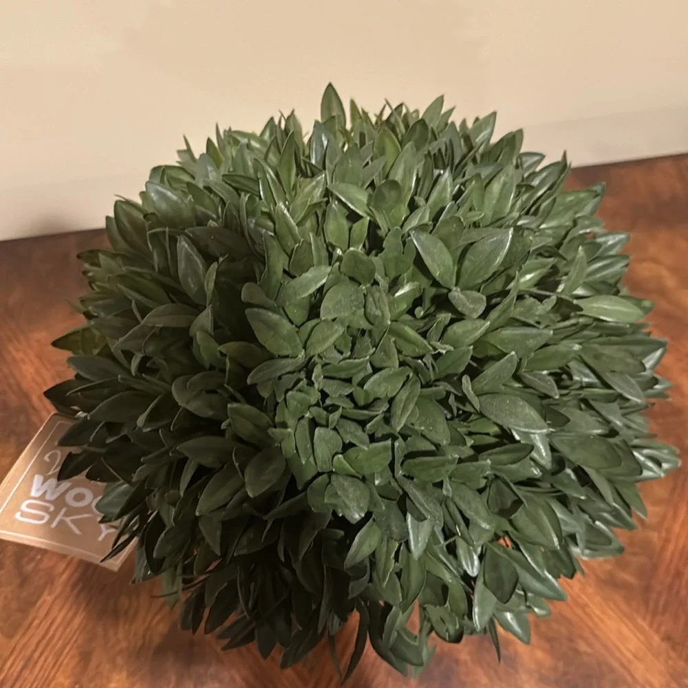 NWT Faux Greenery in Pedestal Vase